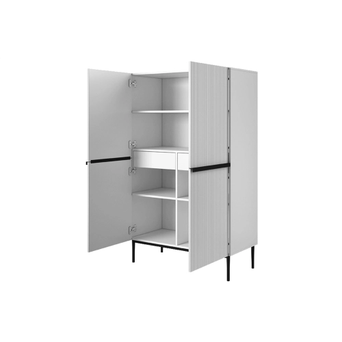 Kredens Szafka Nicole 100 cm - czarny mat  / złote czarne